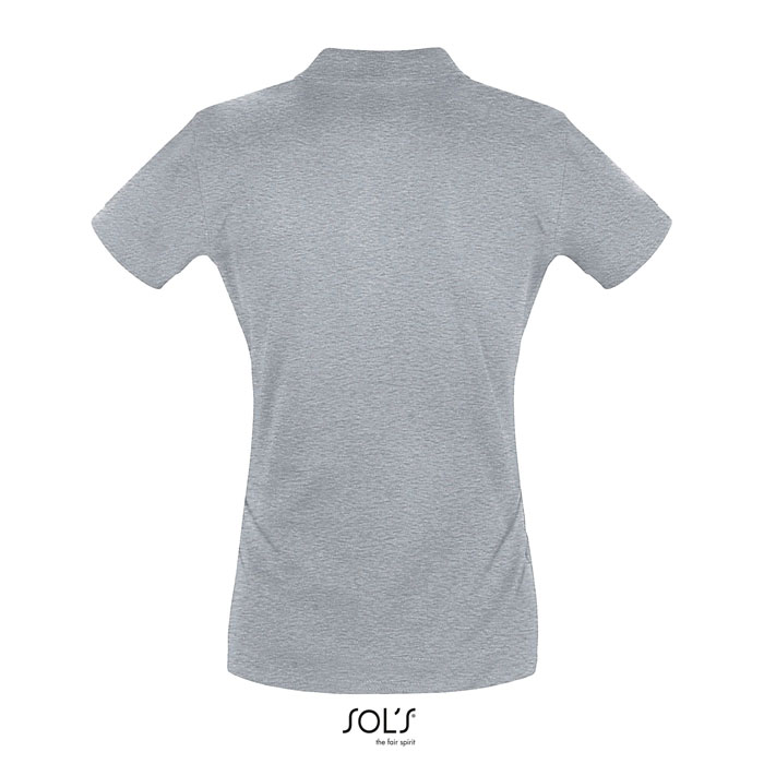 PERFECT WOMEN POLO 180g grey melange item picture back