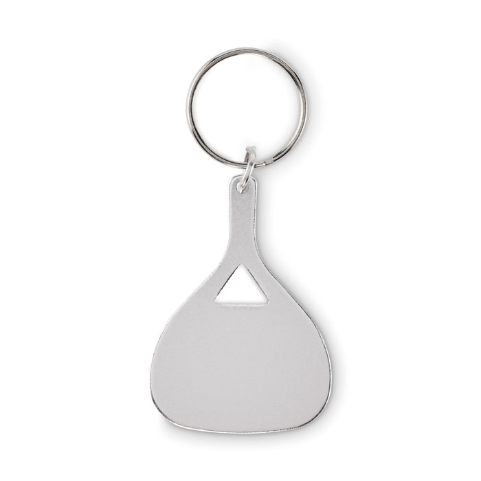 Aluminium key ring Argento Opaco item picture back