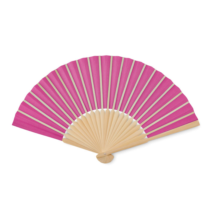 Manual hand fan Fucsia item picture side