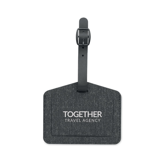 Anti-loss finder luggage tag Nero item picture printed
