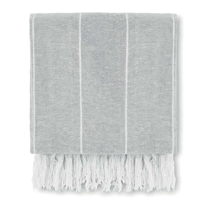 Round beach towel cotton Grigio item picture back