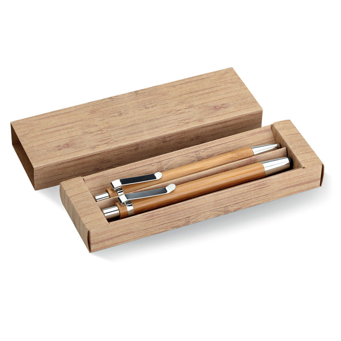 Set penna e matita in bambu Legno item picture front