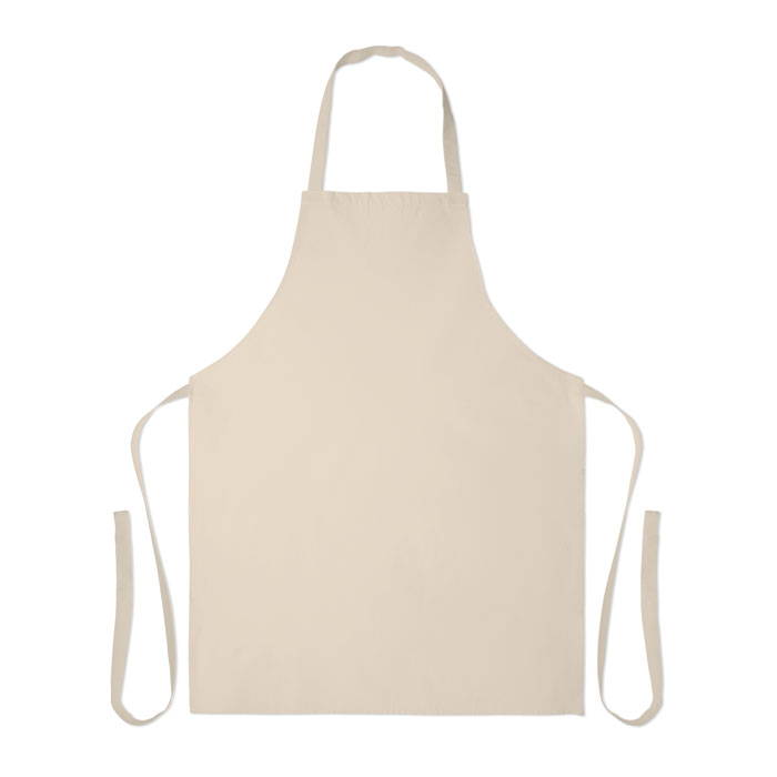 Recycled cotton apron Beige item picture top