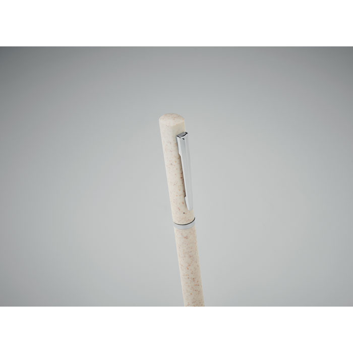 Wheat straw/ABS twist pen Beige item detail picture