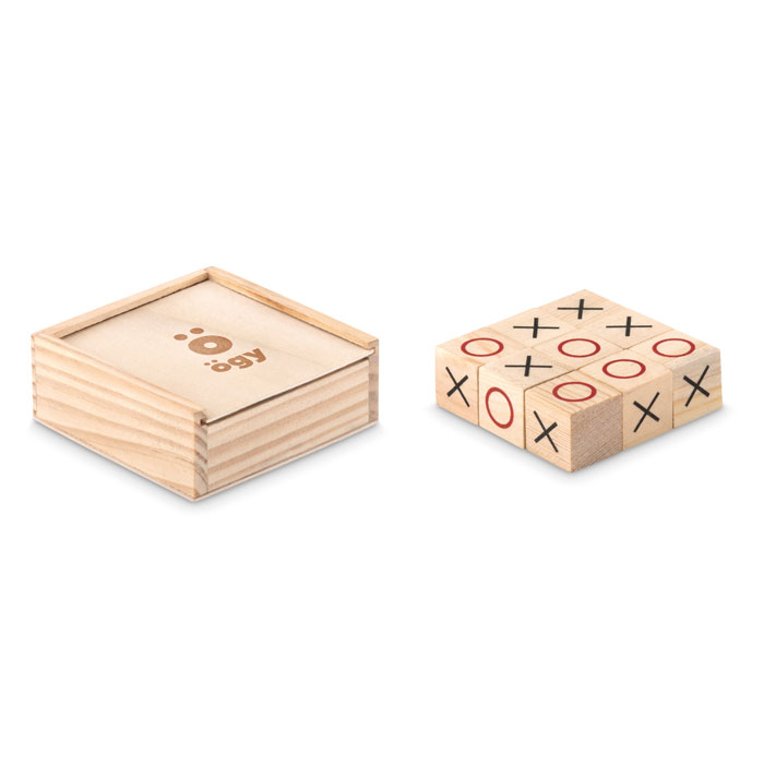 Wooden tic tac toe Legno item picture printed