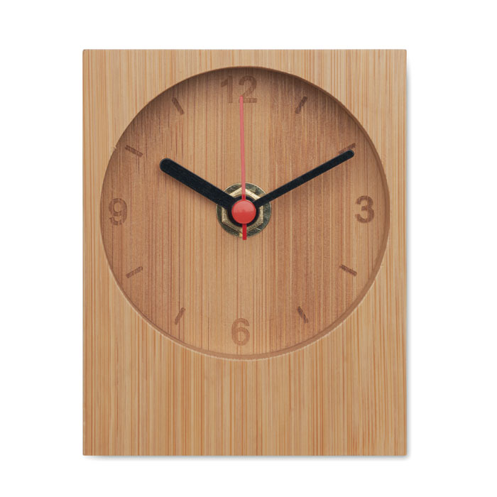 Bamboo table clock Legno item picture back