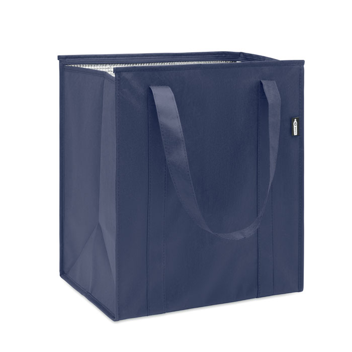 Non woven RPET cooler bag Blu item picture side