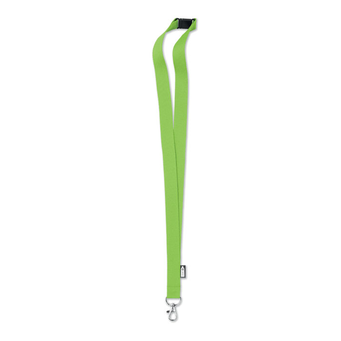 Lanyard in RPET 20 mm Lime item picture front