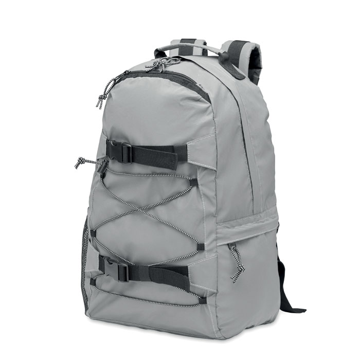 High reflective backpack 190T Argento Opaco item picture side
