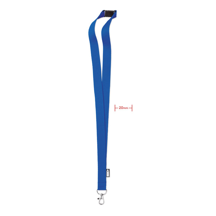Lanyard in RPET royal blue item picture front