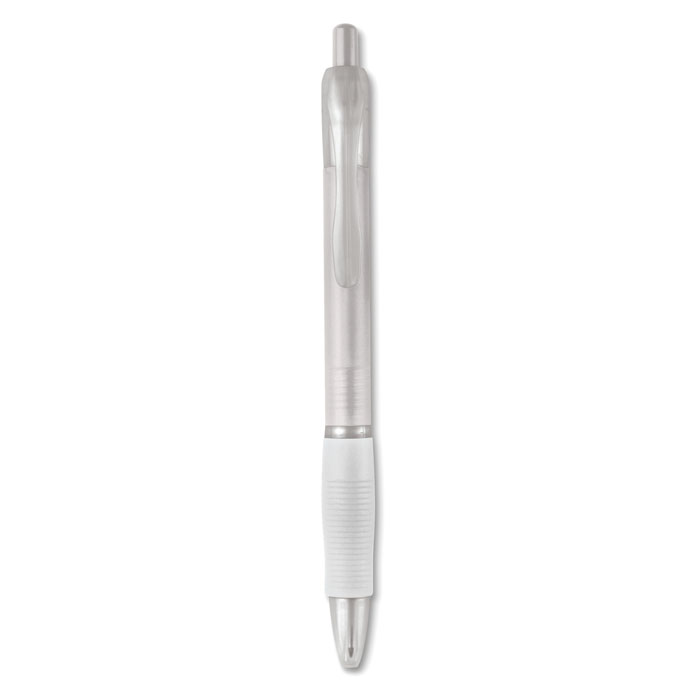 Penna a sfera transparent white item picture front