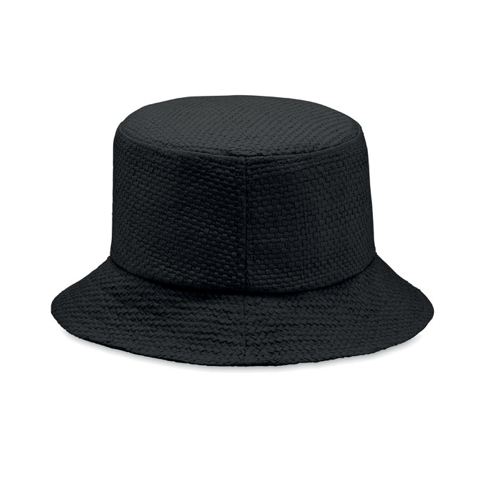 Paper straw bucket hat Nero item picture open