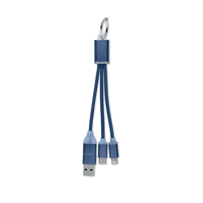 4 in 1 charging cable type C Francese Navy item picture open