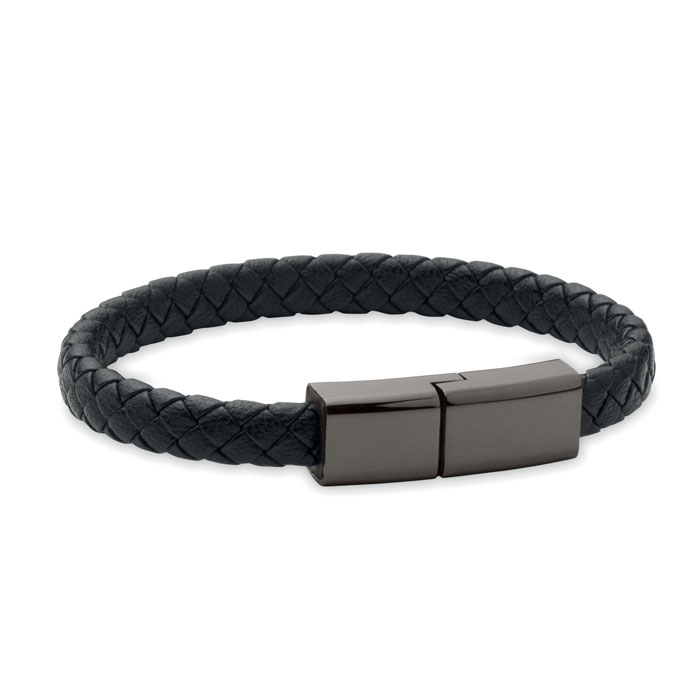Bracciale con cavetto tipo-C Nero item picture back