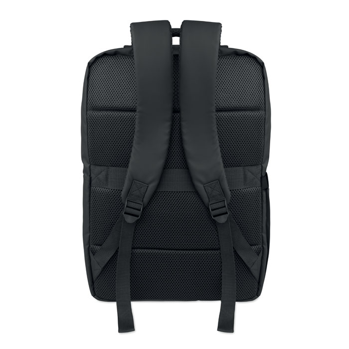 15" PU RPET laptop backpack Nero item picture top