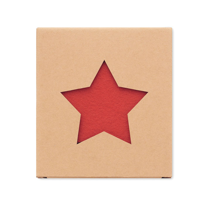 Set sottobicchieri in feltro red item picture box