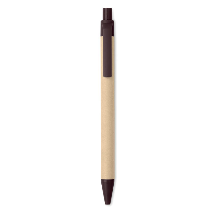 Push ball pen coffee husk/ABS Marrone item picture side