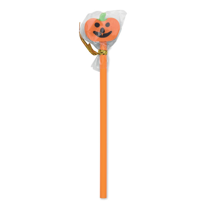 Matita di Halloween con gomma Arancio item picture back