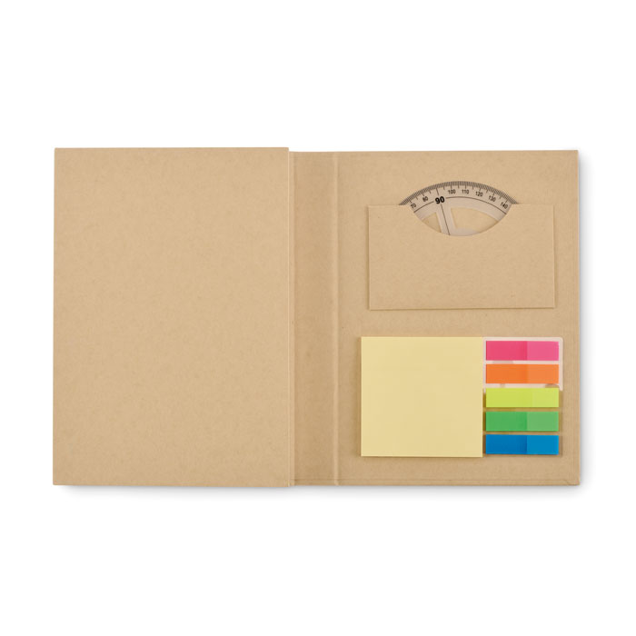 Stationary set with notepad Beige item picture open