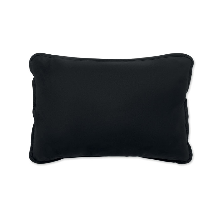 Cuscino in tessuto scamosciato Nero item picture open