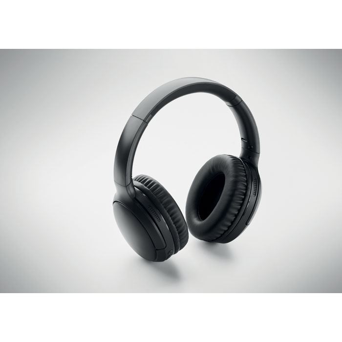 Foldable headphones in pouch Nero item picture open