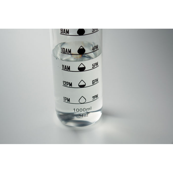 Sports water bottle RPET 1L Trasparente item picture box