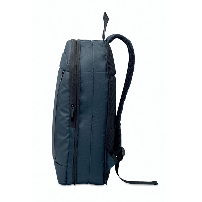 Expandable 600D RPET backpack Blu item picture 3