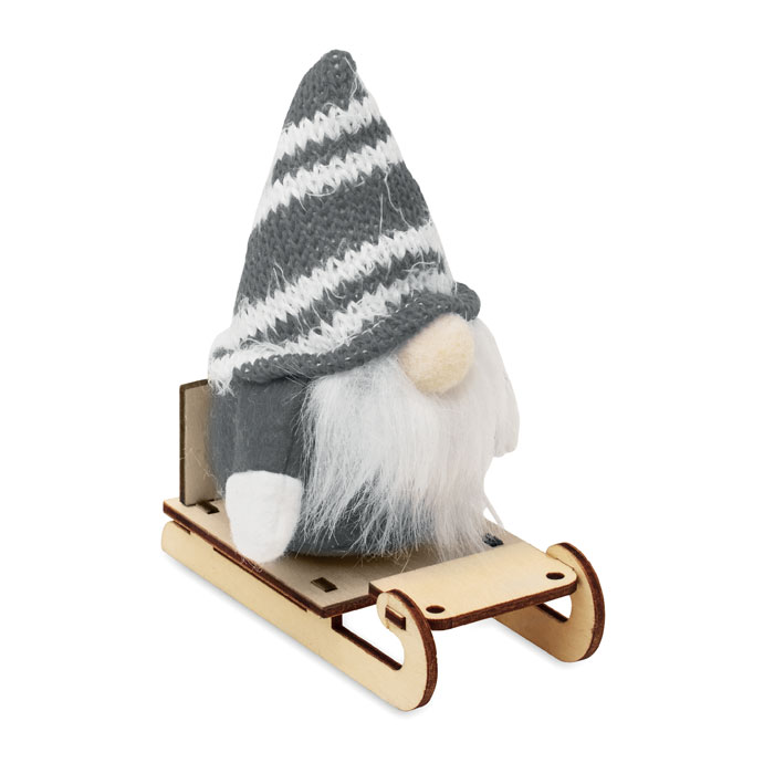 Gnomo su slitta di legno Grigio item picture front