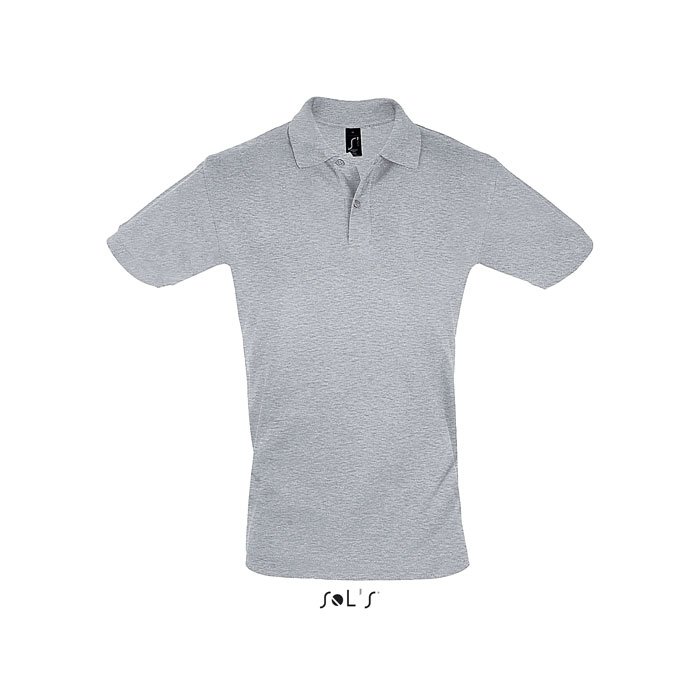 PERFECT UOMO POLO 180g grey melange item picture front