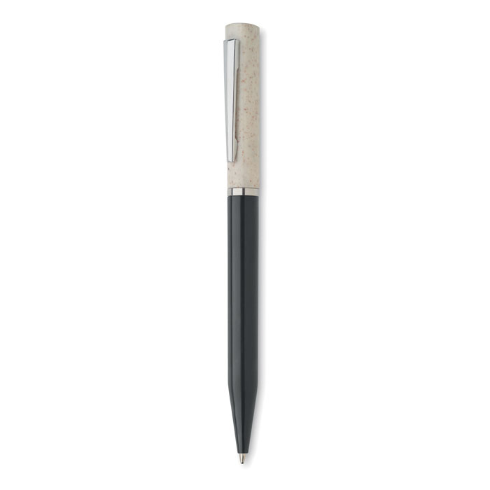 Wheat straw/ABS twist pen Bianco/Nero item picture front
