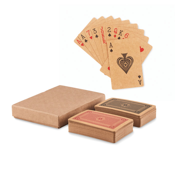 2 mazzi di carte in carta riciclat wood item picture front