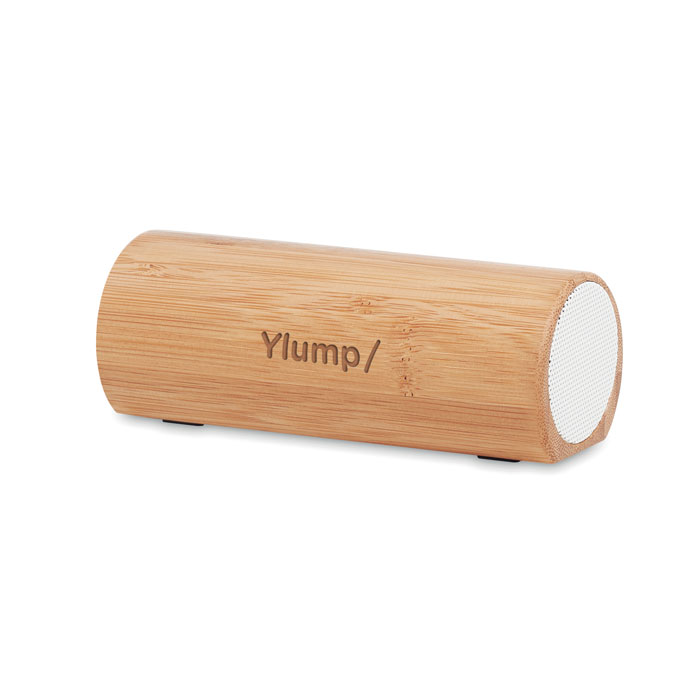 Speaker in bamboo wood item picture printed