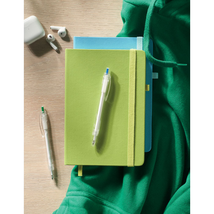 Recycled Leather A5 notebook Lime item picture 5