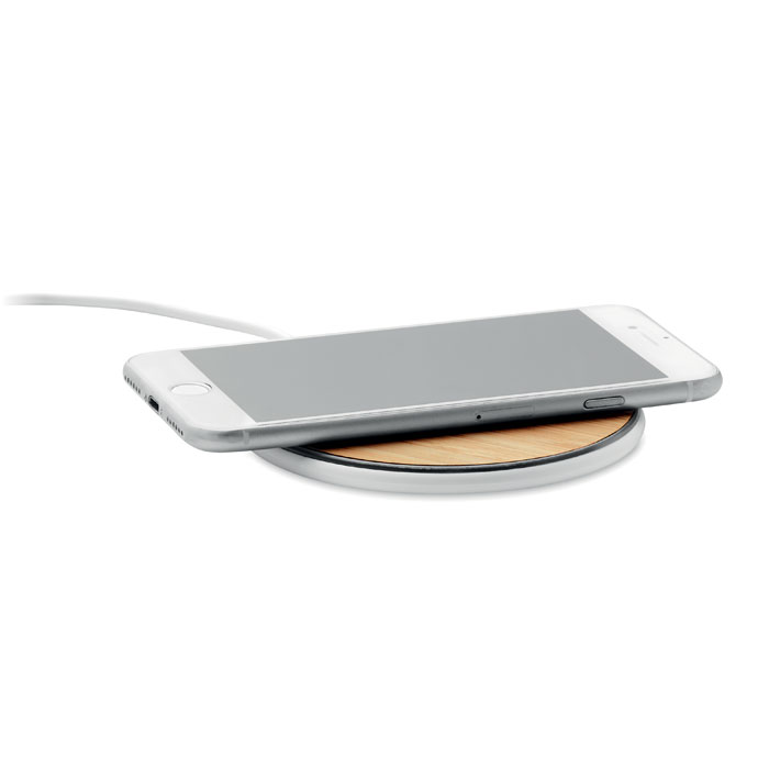 Bamboo wireless charger 10W Legno item picture side