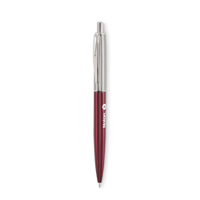 Penna a pulsante in confezione Borgogna item picture printed