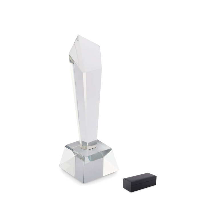 Crystal award in a gift box Trasparente item picture front