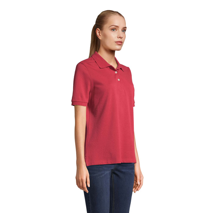 PACIFIC WOMEN POLO Folk Red Twin item picture side