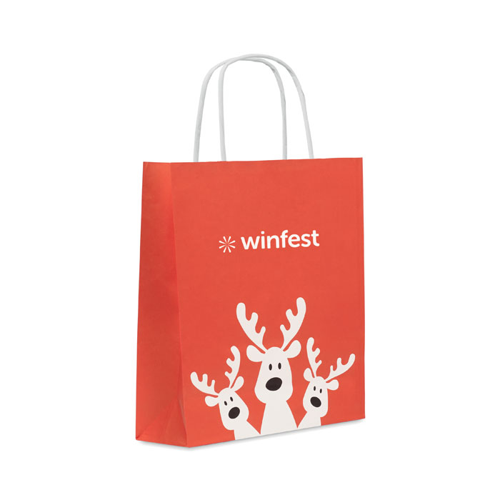 Gift paper bag small Rosso item picture printed