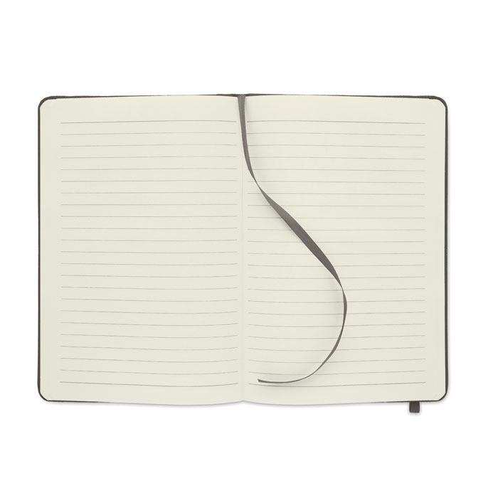 Notebook A5 in 600D RPET Grigio Pietra item picture open