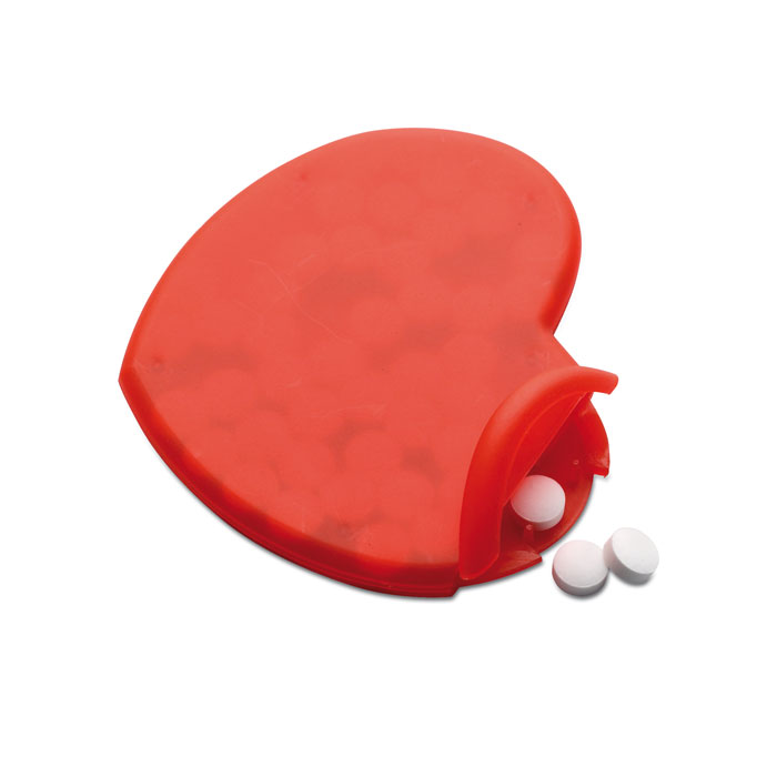 Heart shape peppermint box Rosso item picture side