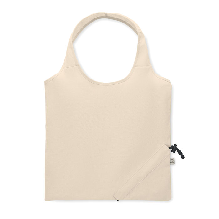 Foldable shopping bag 140 gr/m² Beige item picture open