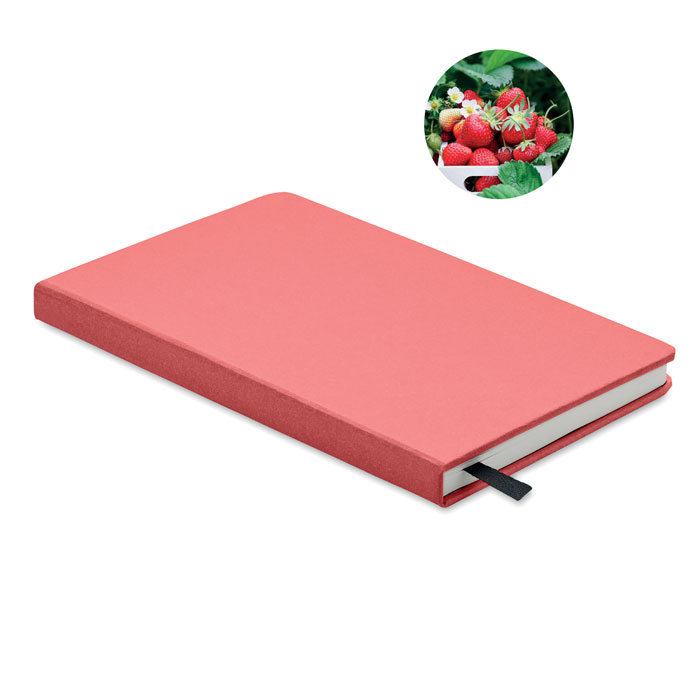 Notebook A5 in carta riciclata red item picture front