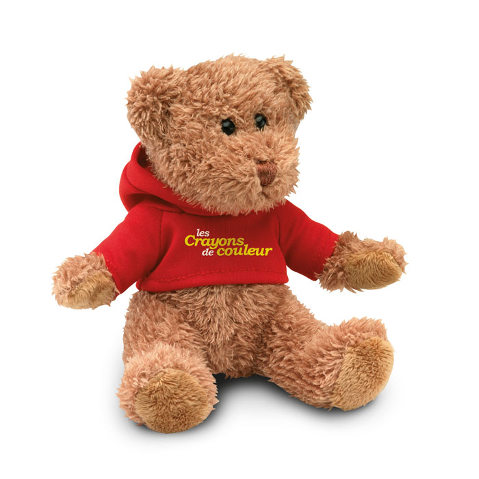 Teddy bear plus with hoodie Rosso item picture printed