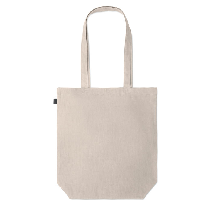 Shopping bag in hemp 200 gr/m² Beige item picture back