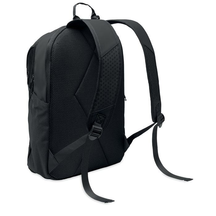 15" soft PU laptop backpack Nero item picture back