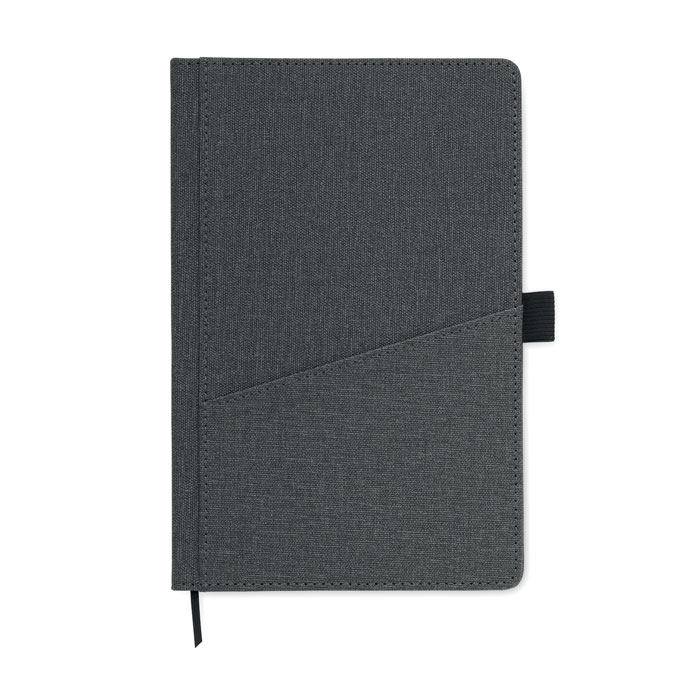 Notebook A5 in PU Grigio Pietra item picture open