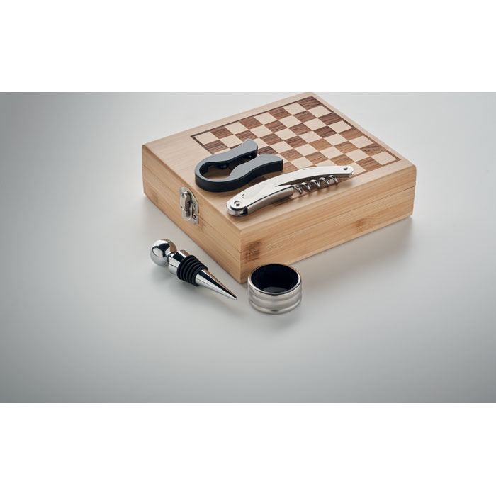 Chess board wine set Legno item detail picture