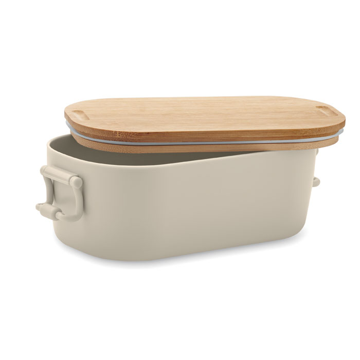 PP lunch box 700 ml Beige item picture side