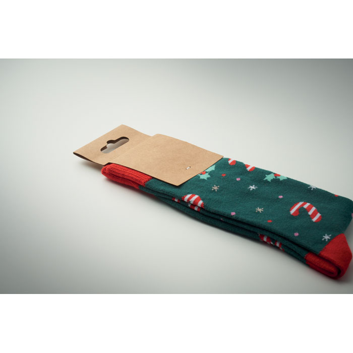 Coppia di calzini natalizie L Verde item detail picture