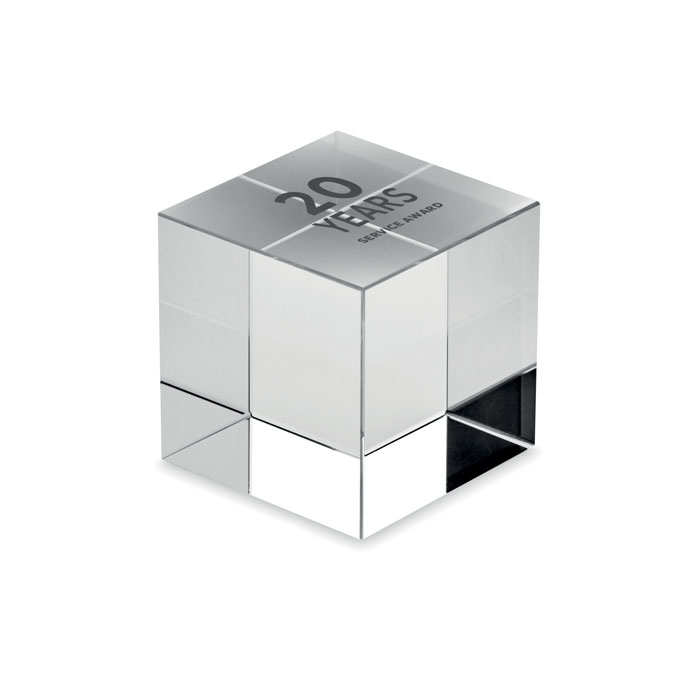 Glass cube award Trasparente item picture printed